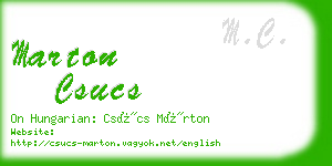marton csucs business card
